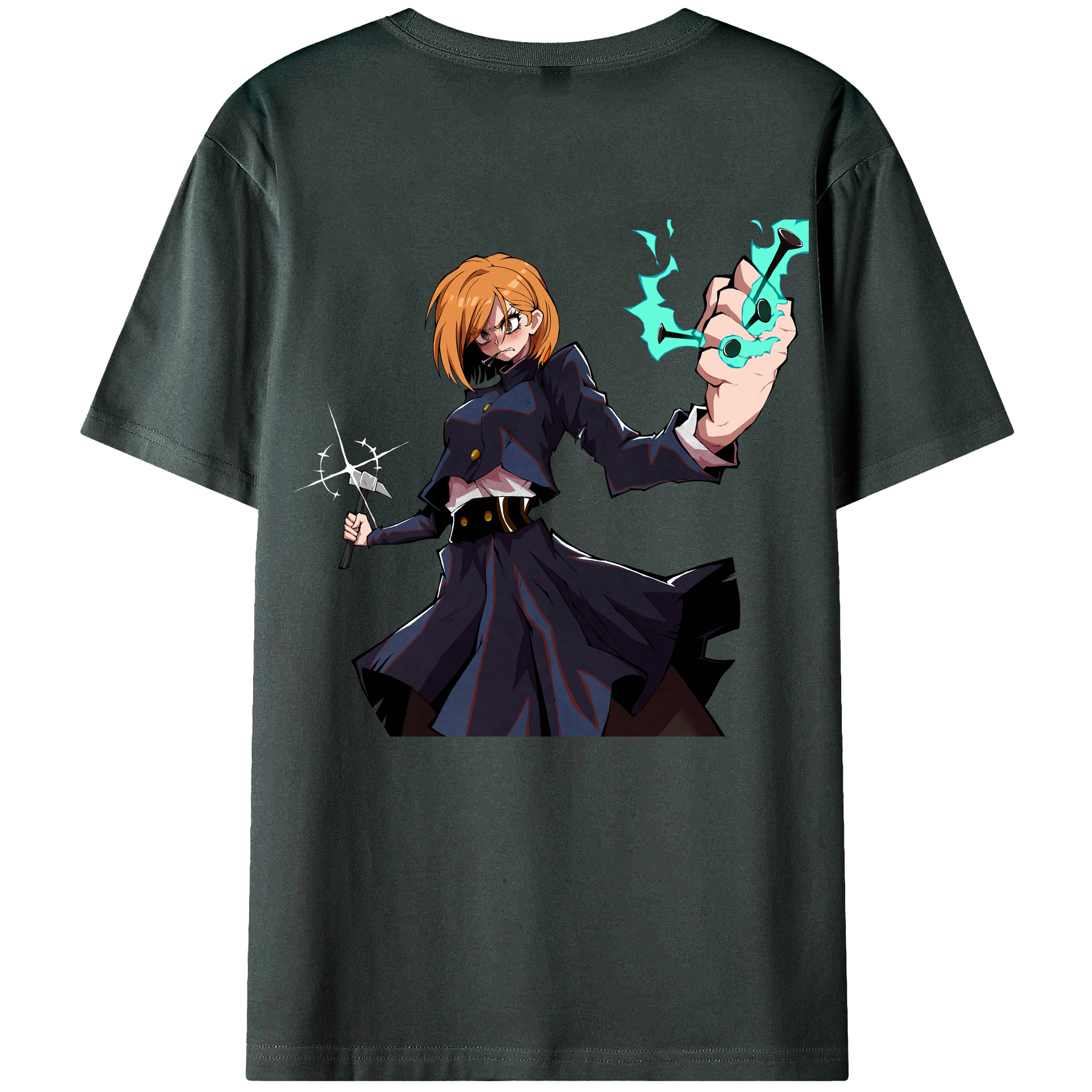 （画像用） 呪術廻戦 Jujutsu Kaisen 綿100％ メンズ半袖Tシャツ（バックプリント） 通気性